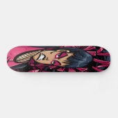 Skateboard Patinage d'obsession rose (Horz)