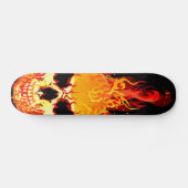 Skateboard Patinage du crâne flamboyant (Horz)