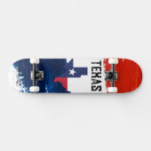 Skateboard Patinage du drapeau du Texas (Horz)