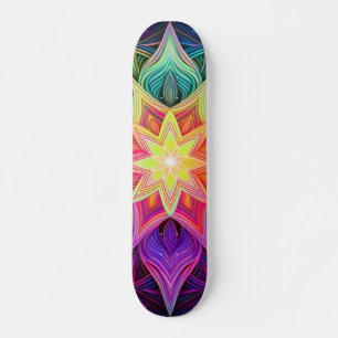 Skateboard Patinage dynamique en étoile géométrique
