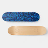 Skateboard Patinage Empreinte de léopard bleu (Horz)