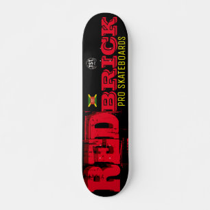 Skateboard Patinage en BRIQUE ROUGE, pont de 7¾ po