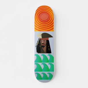 Skateboard Patinage en CAPITAINE PIRATE, pont de 7¾ po