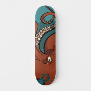Skateboard Patinage en cartons rouge Fierce Carrelage Octopus