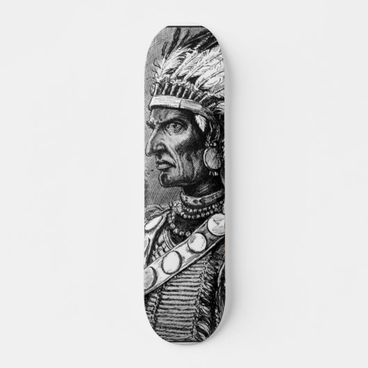 Skateboard Patinage en chef indien américain (Devant)