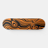 Skateboard Patinage en couleurs noir et orange (Horz)