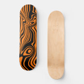 Skateboard Patinage en couleurs noir et orange (Recto)