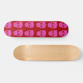 Skateboard Patinage en croix rouge et rose (Horz)