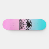 Skateboard Patinage en dégradé bleu et rose (Horz)