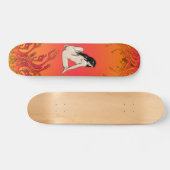 Skateboard Patinage en flammes (Horz)