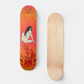 Skateboard Patinage en flammes (Recto)