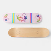 Skateboard Patinage en fleurs (Horz)
