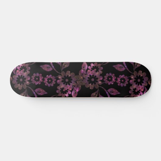 Skateboard Patinage en fleurs (Horz)