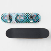 Skateboard Patinage en graffiti bleu (Horz)