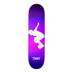 Skateboard Patinage en ligne; Violet bleu vibrant et Magenta