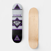 Skateboard Patinage en noir et argent cool Power Diamate (Recto)