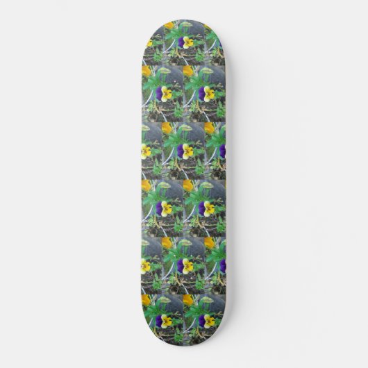 Skateboard Patinage en Pansons Violet et Jaune (Recto)
