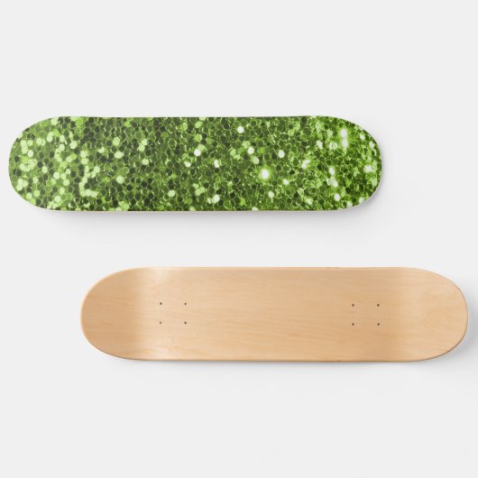 Skateboard Patinage en Parties scintillant verte (Horz)