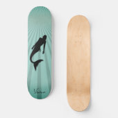 Skateboard Patinage en silhouette Mermaid Sun Ray (Recto)