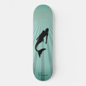 Skateboard Patinage en silhouette Mermaid Sun Ray (Recto)