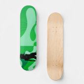 Skateboard Patinage en silhouette verte (Recto)