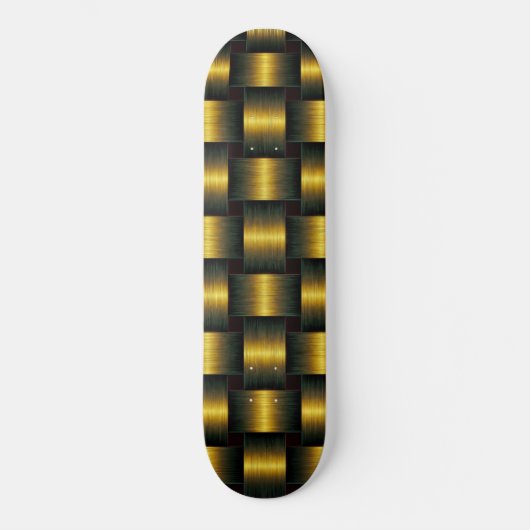 Skateboard Patinage en treillis doré (Recto)