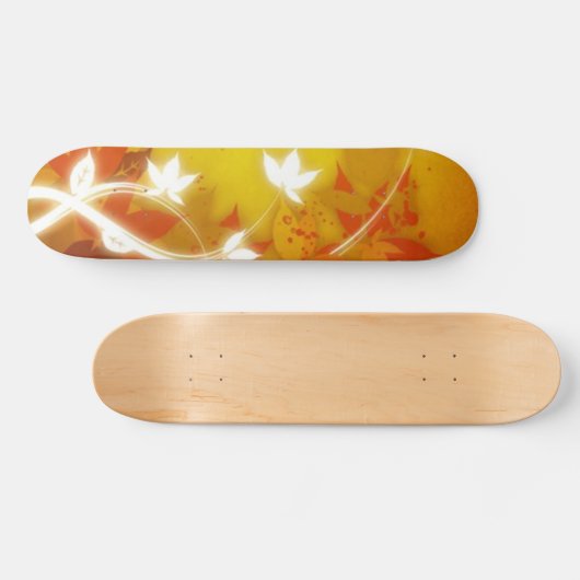 Skateboard Patinage floral d'automne (Horz)