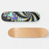 Skateboard Patinage fracté noir et multicolore (Horz)