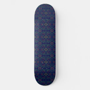 Skateboard Patinage géométrique bleu foncé