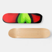 Skateboard Patinage Green Heart (Horz)