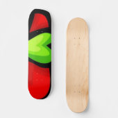 Skateboard Patinage Green Heart (Recto)