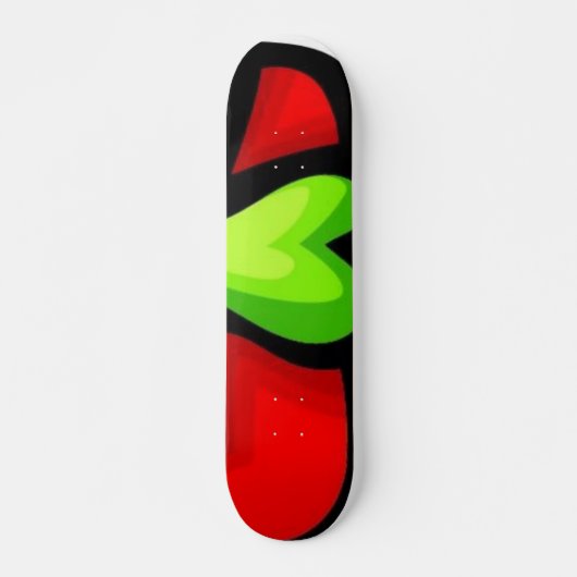 Skateboard Patinage Green Heart (Devant)