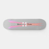 Skateboard Patinage gris avec HAMbyWG rose (Horz)