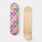 Skateboard Patinage Hot Lips pop art (Recto)