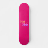 Skateboard Patinage Hot Pink avec nom (Devant)