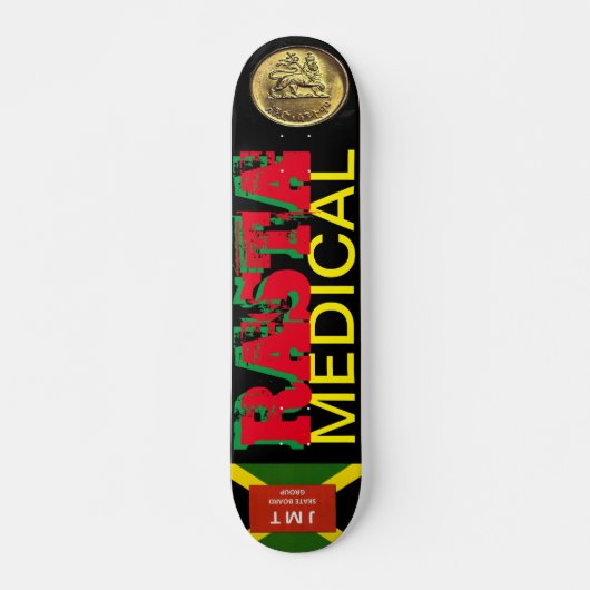 Skateboard Patinage MÉDICALE RASTA, pont de 7¾ po (Devant)