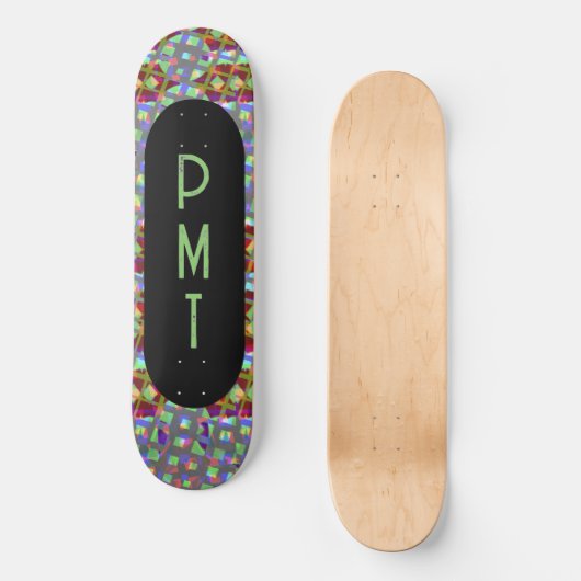 Skateboard Patinage Monogramme moderne (Recto)