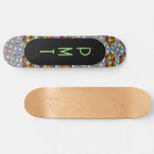 Skateboard Patinage Monogramme moderne (Horz)