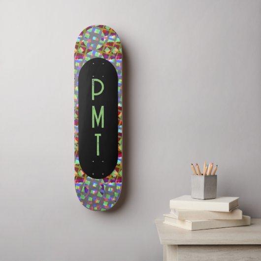 Skateboard Patinage Monogramme moderne (Art mural)