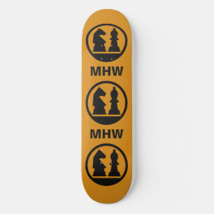 Skateboard Patinage monogramme personnalisé CHESS