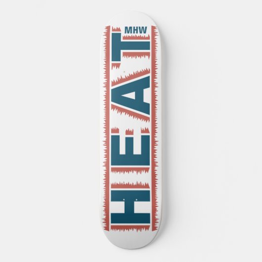 Skateboard Patinage monogramme personnalisé HEAT (Recto)