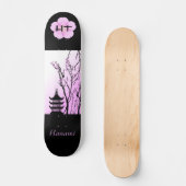 Skateboard Patinage monographique en fleurs de cerisier japon (Recto)