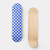 Skateboard Patinage Motif à contrôle bleu et blanc (Recto)