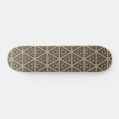 Skateboard Patinage Motif Beige Black Geometrie. (Horz)