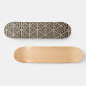Skateboard Patinage Motif Beige Black Geometrie. (Horz)