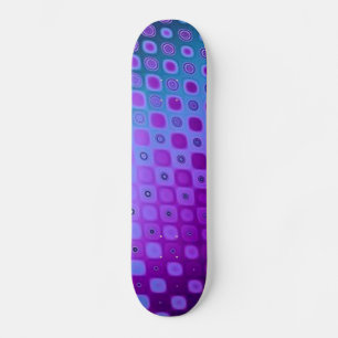 Skateboard Patinage Motif bleu violet rétro