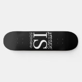 Skateboard Patinage noir blanc MOTS POSTIFS (Horz)