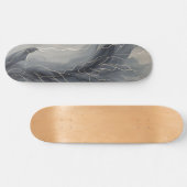 Skateboard Patinage noir et blanc (Horz)