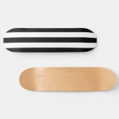 Skateboard Patinage noir et blanc uni (Horz)