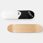 Skateboard Patinage noir et fantôme blanc (Horz)